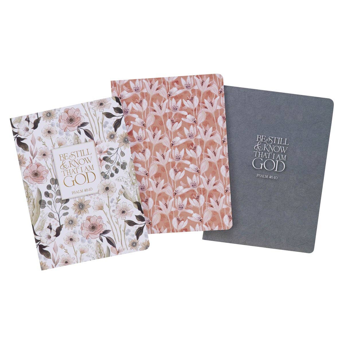 🌿 Be Still Teal Meadow Notebook Set