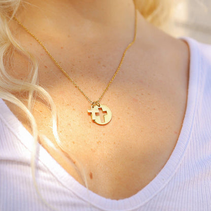 Cross Cutout Necklace ✨