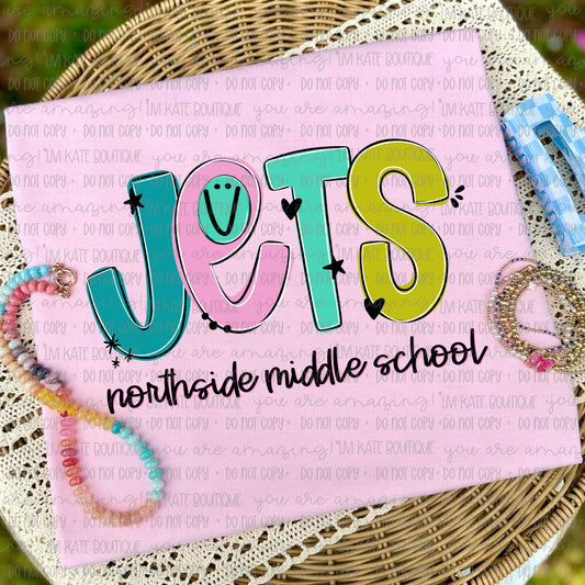 Northside Middle School Jets Doodle