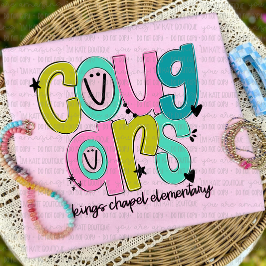 Kings Chapel Elementary Cougars Doodle
