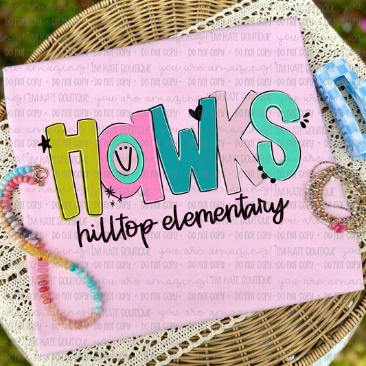 Hawks Hilltop Elementary Doodle