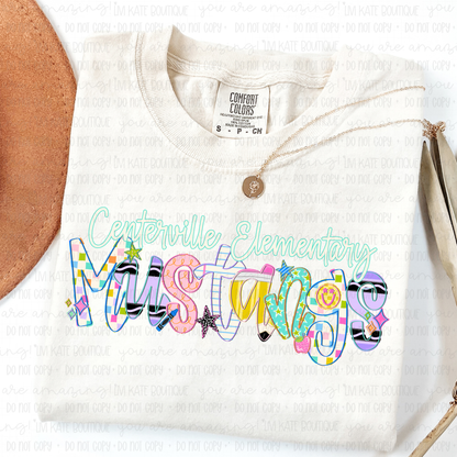 Centerville Elementary Mustangs School Font
