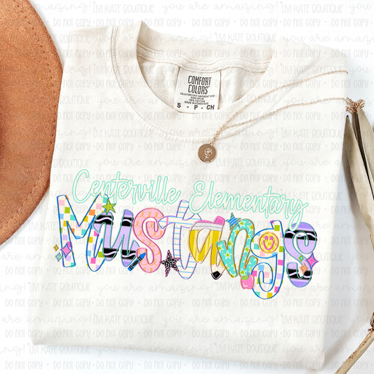 Centerville Elementary Mustangs School Font