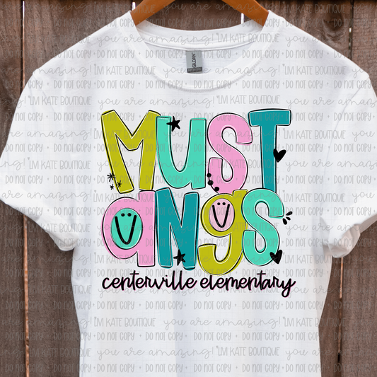Centerville Elementary Mustangs Doodle