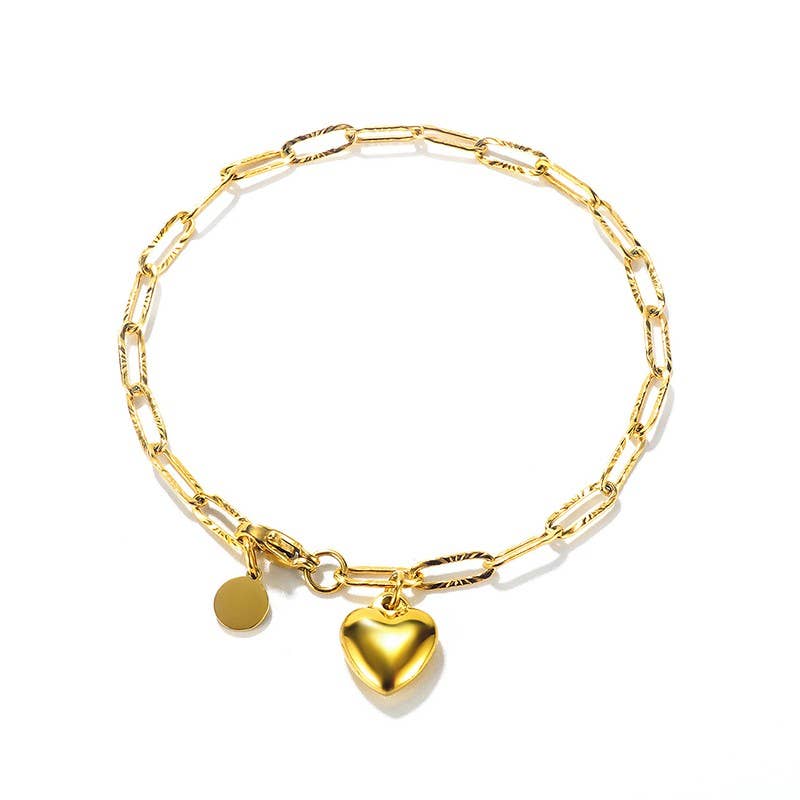 Heart Charm Link Bracelet✨