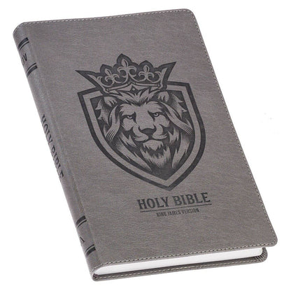 Charcoal Lion Faux Leather KJV Gift Edition Bible