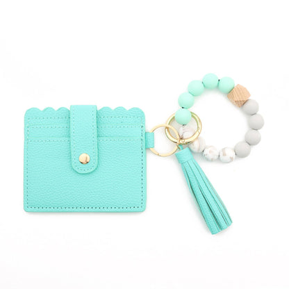 Beaded Wristlet Card Holder