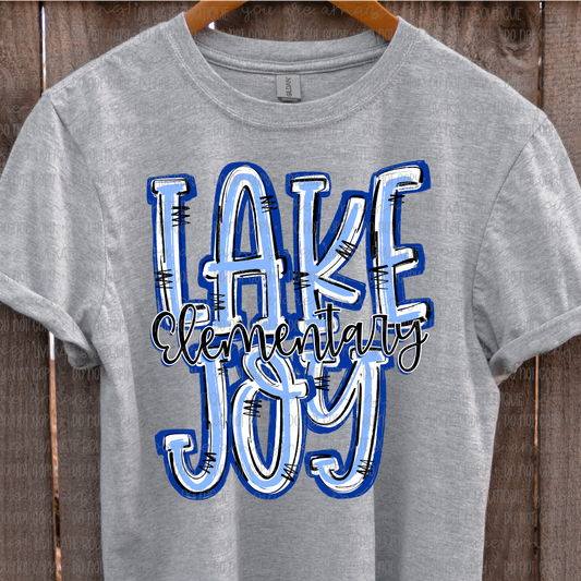 Lake Joy Elementary Blue Stacked