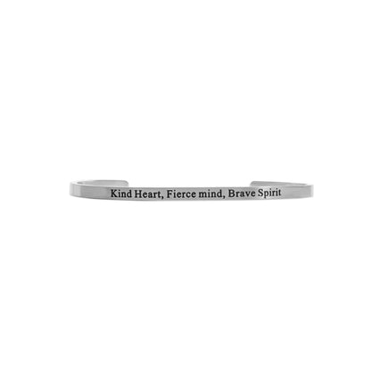 Kind Heart, Fierce Mind, Brave Spirit Cuff Bracelet ✨