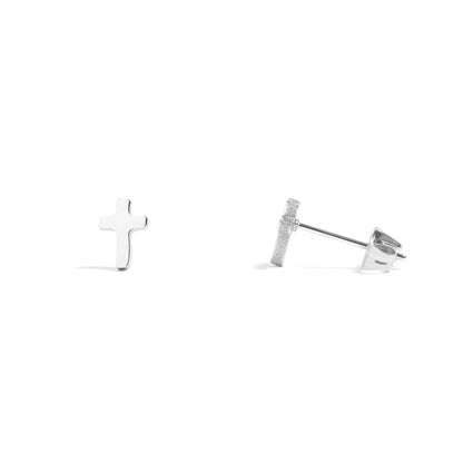 Gold Cross Stud Earrings ✨