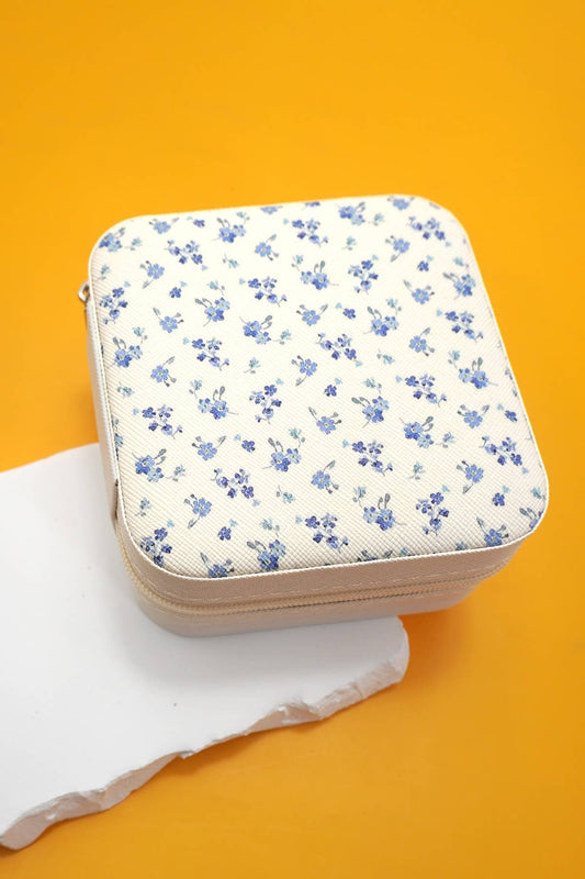 Floral Travel Jewelry Organizer Case✨