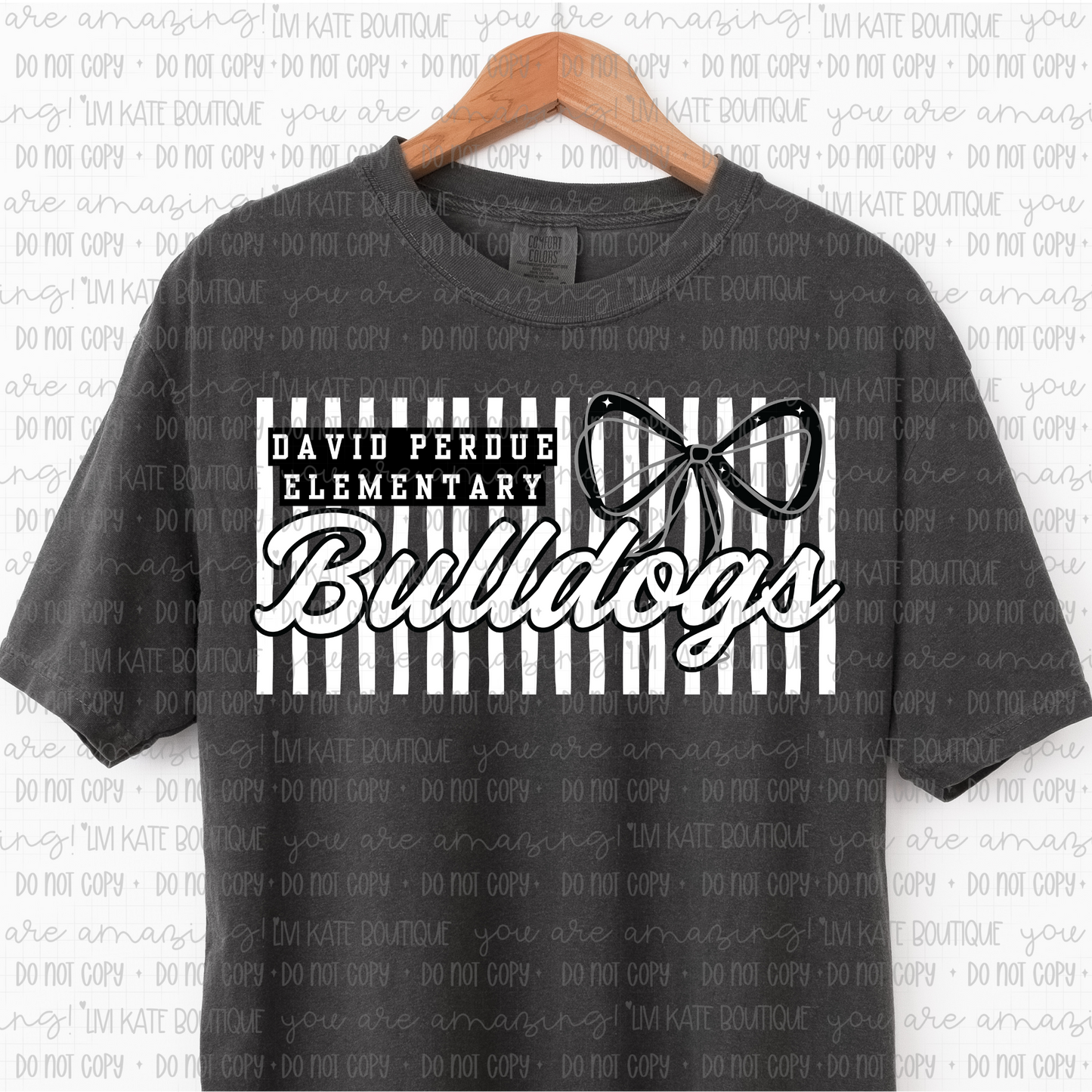 David Perdue Elementary Bulldogs Stripes