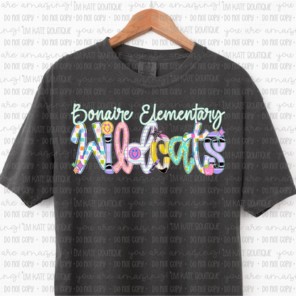 Bonaire Elementary Wildcats School Font