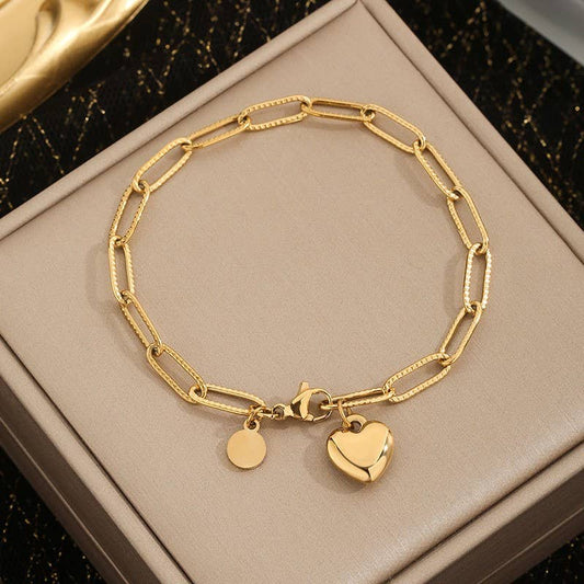 Heart Charm Link Bracelet✨