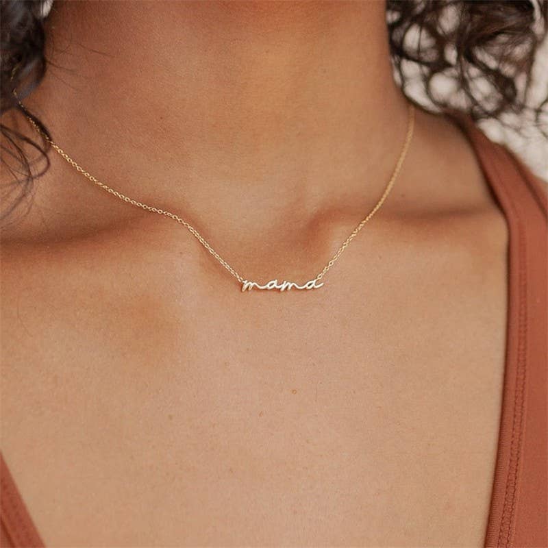 MAMA Script Necklace✨