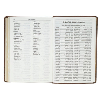Brown Crown of Thorns Giant Print KJV Bible with Thumb Index