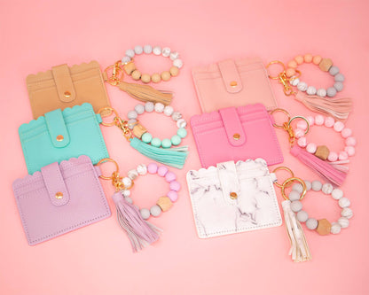 Beaded Wristlet Card Holder