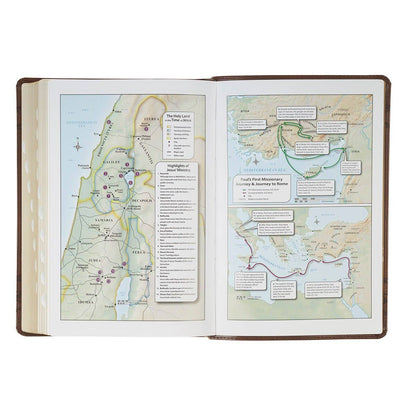 Brown Crown of Thorns Giant Print KJV Bible with Thumb Index