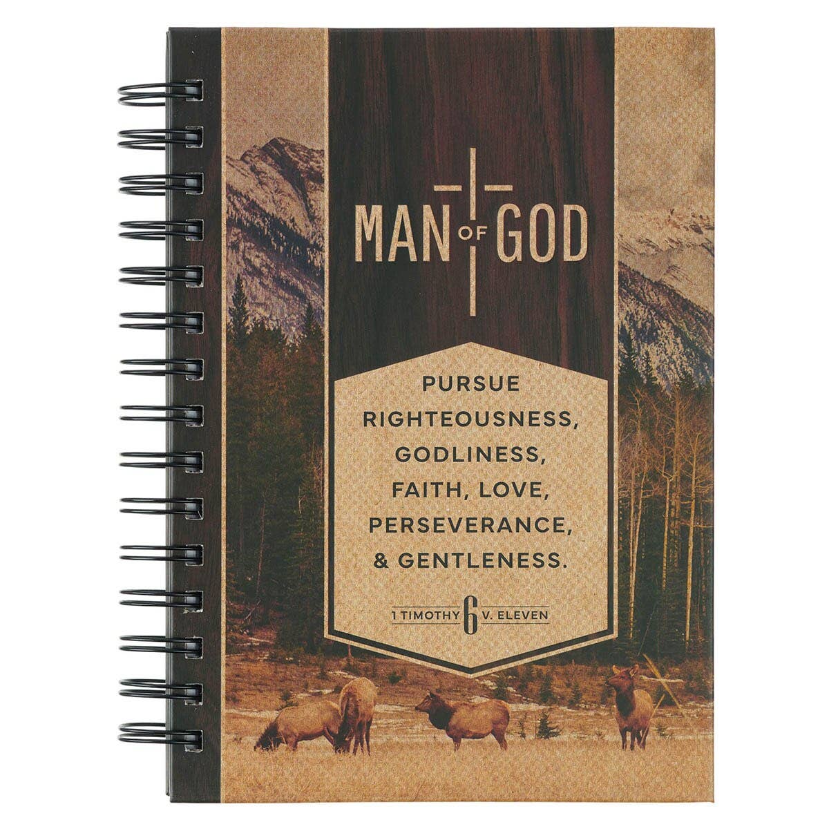 Man of God Wirebound Journal – Brown Trailhead Collection