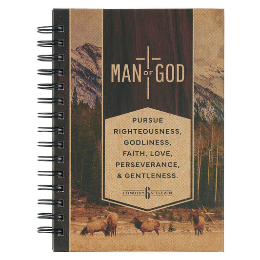 Man of God Wirebound Journal – Brown Trailhead Collection