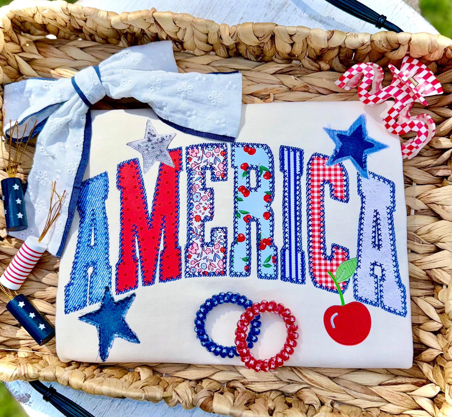 America Faux Patchwork