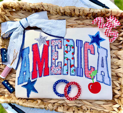 America Faux Patchwork