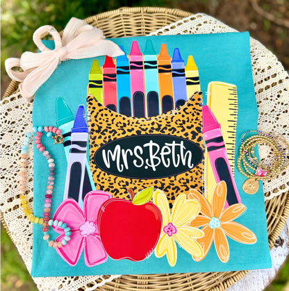 Leopard Crayon Pack Nameplate