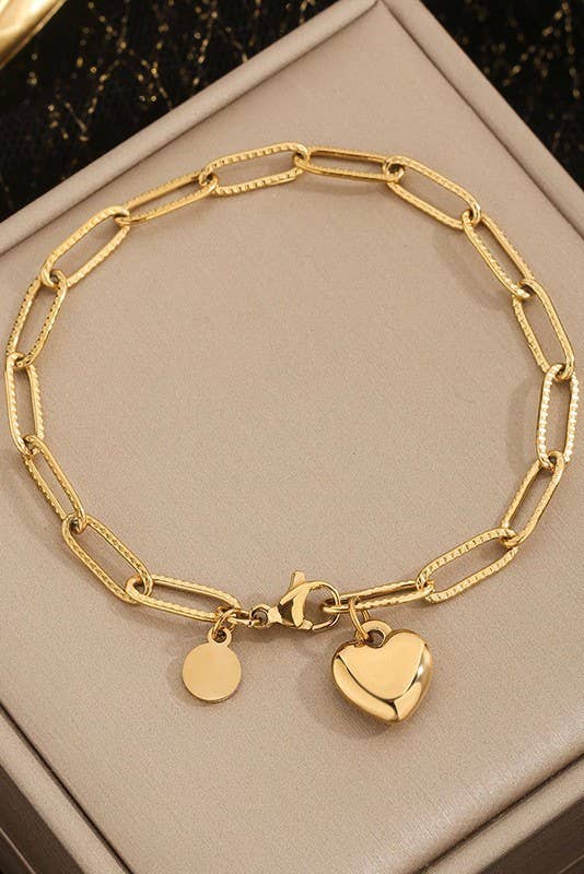 Heart Charm Link Bracelet✨