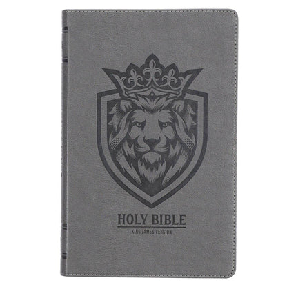 Charcoal Lion Faux Leather KJV Gift Edition Bible