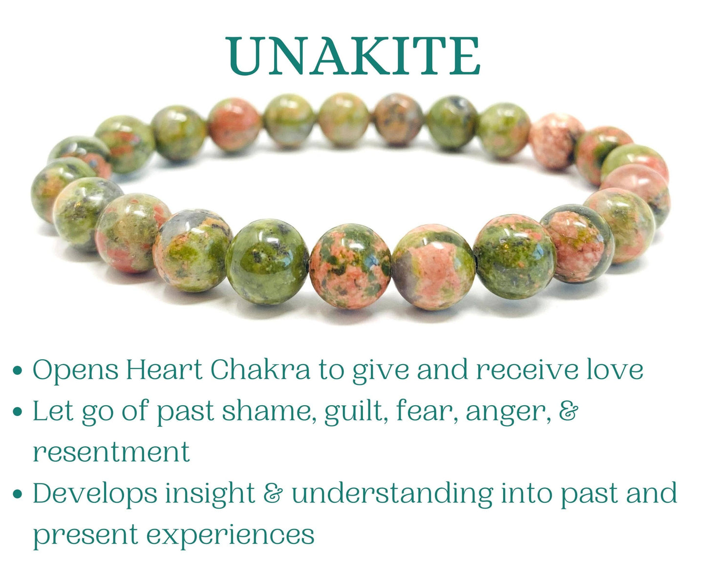 Unakite Gemstone Bracelet – 8mm