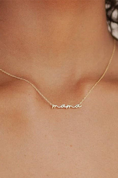 MAMA Script Necklace✨