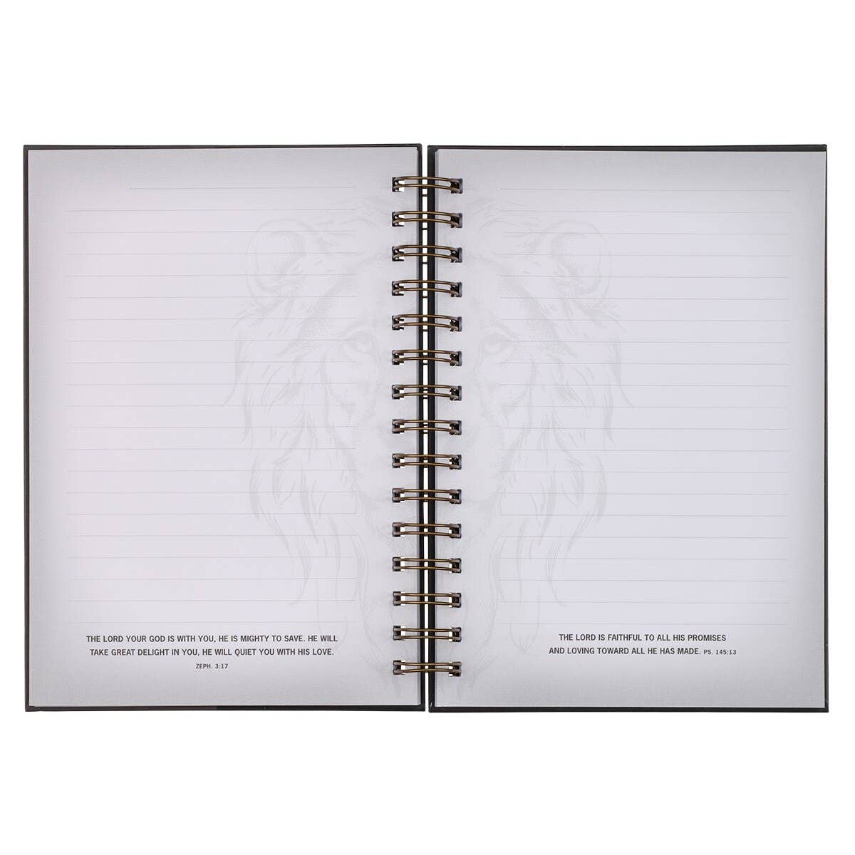 Strong Large Wirebound Journal – Lion Design