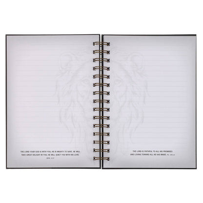 Strong Large Wirebound Journal – Lion Design