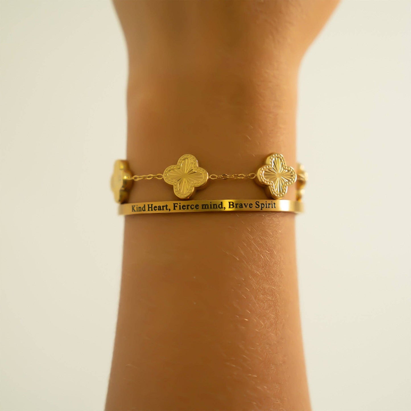 Kind Heart, Fierce Mind, Brave Spirit Cuff Bracelet ✨
