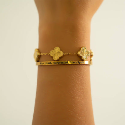 Kind Heart, Fierce Mind, Brave Spirit Cuff Bracelet ✨