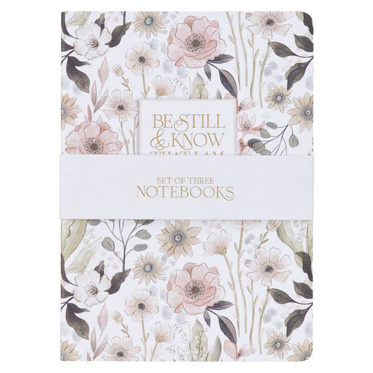 🌿 Be Still Teal Meadow Notebook Set