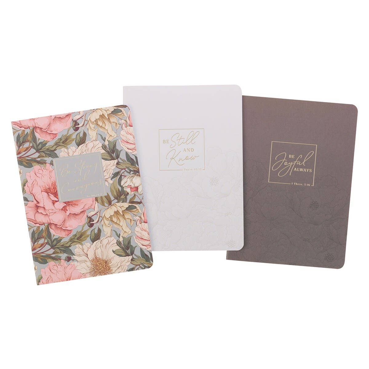 🌸 Strong & Courageous Delicate Pink Dahlia Notebook Set