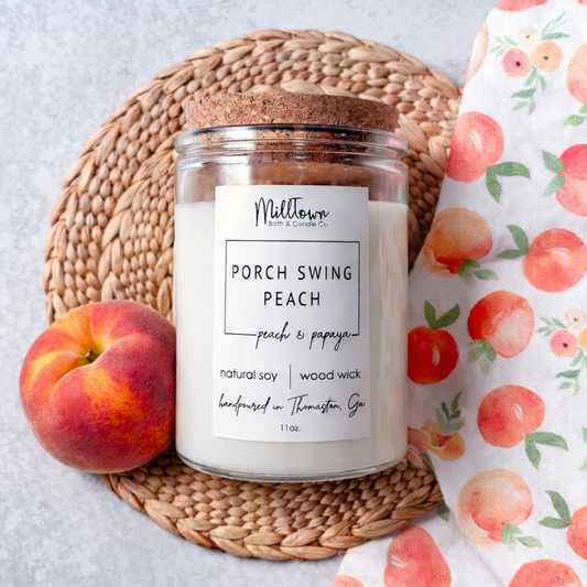 Porch Swing Peach Soy Candle