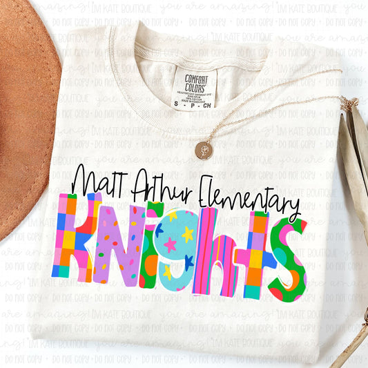 Matt Arthur Elementary Knights Colorful