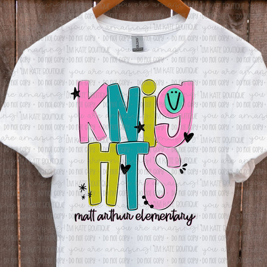 Matt Arthur Elementary Knights Doodle